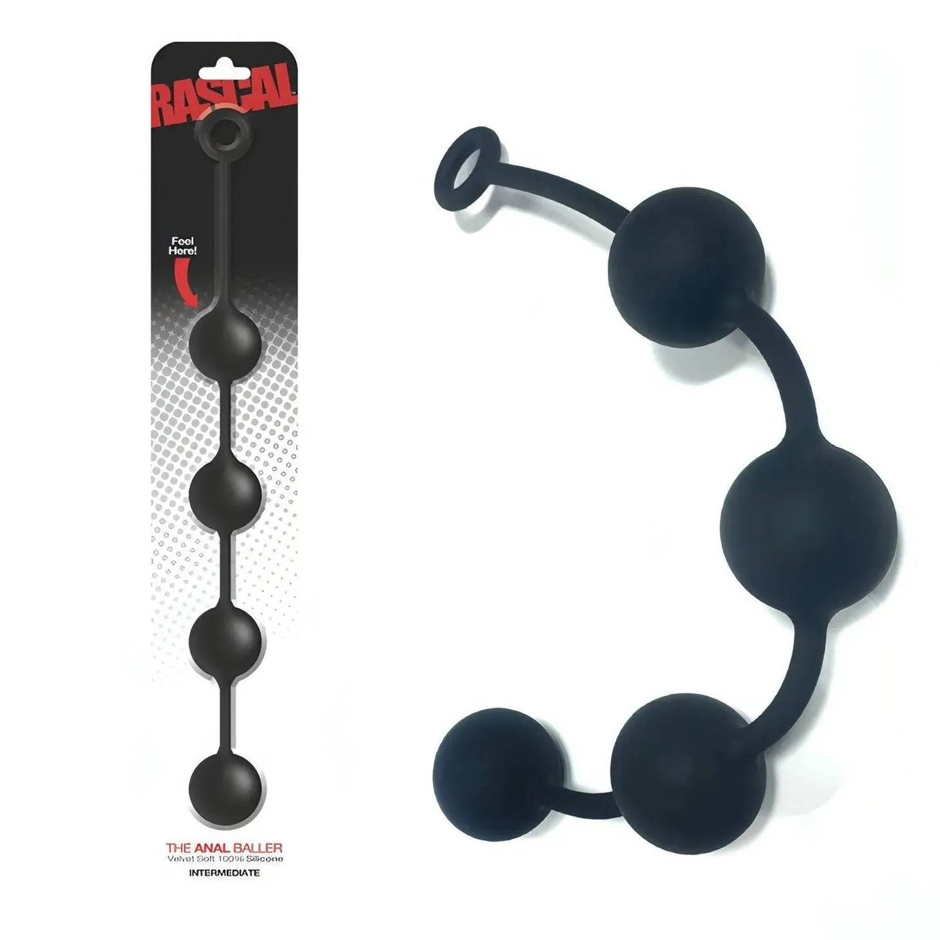 Catena Anale lunga 40 cm, 5 cm, peso totale 325 gr. 100% silicone