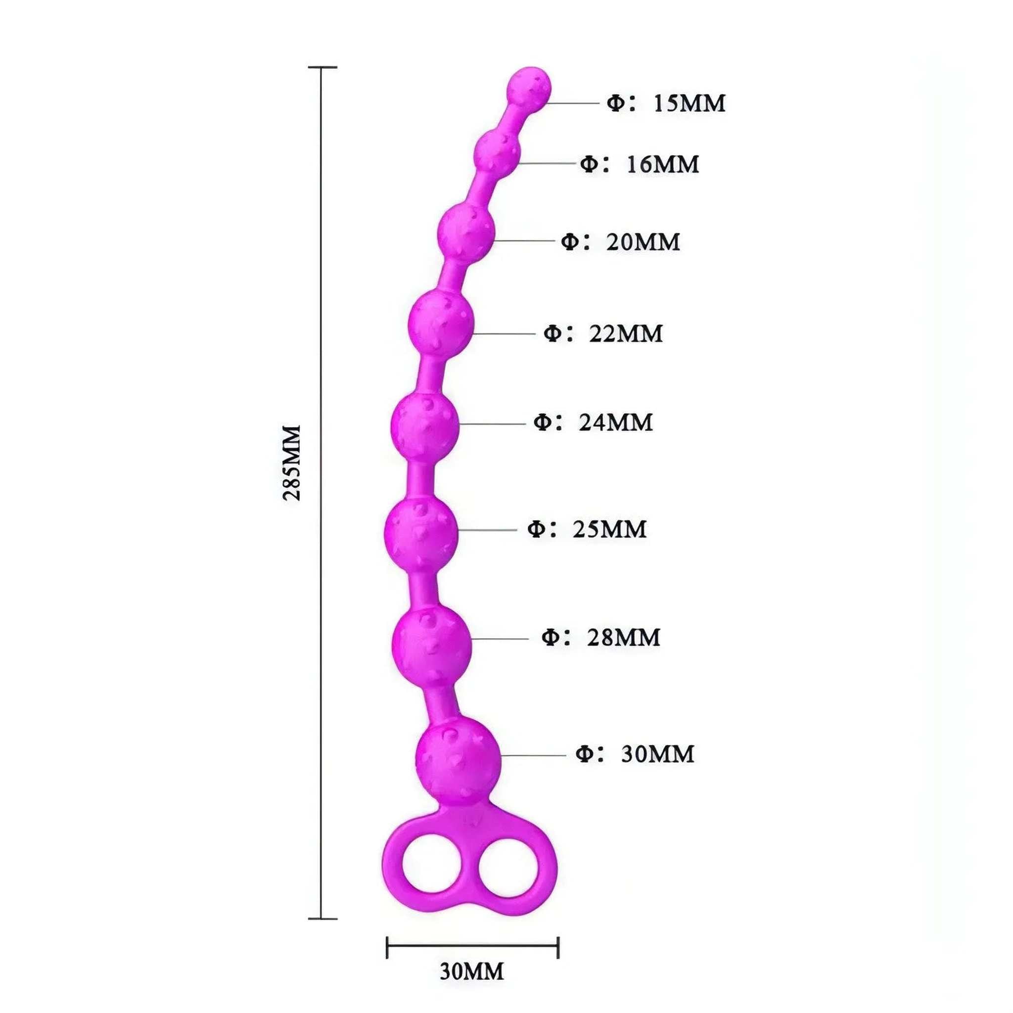 Catena anale con rilievi stimolanti - Viola