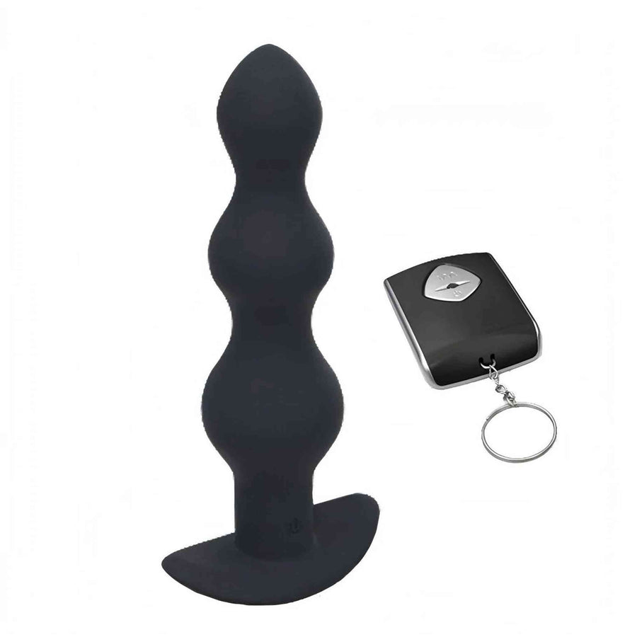 Wireless vibrating anal chain - 12 vibration modes, 100% hypoallergenic medical silicone