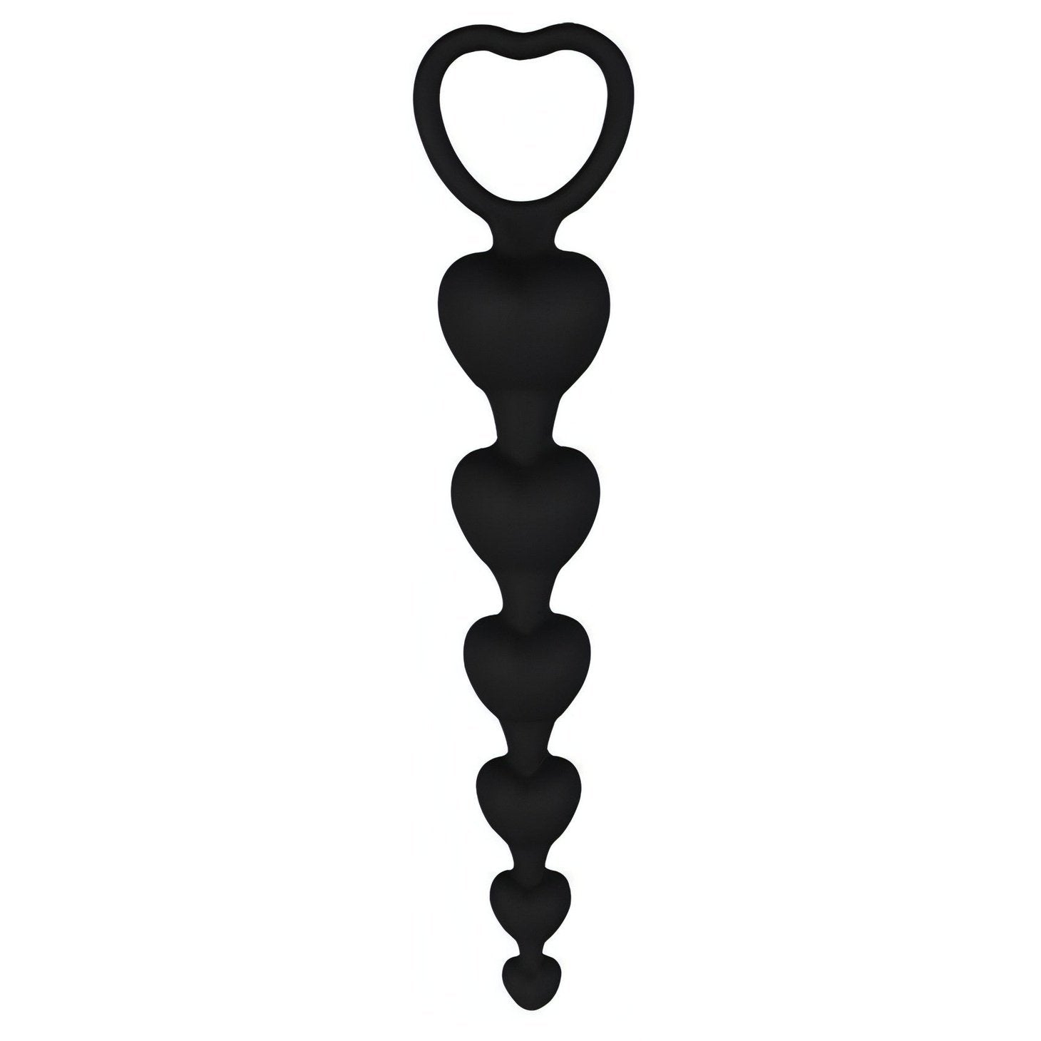 Catena di 6 perline anali in silicone - 15 cm, Nero Chisa Novelties