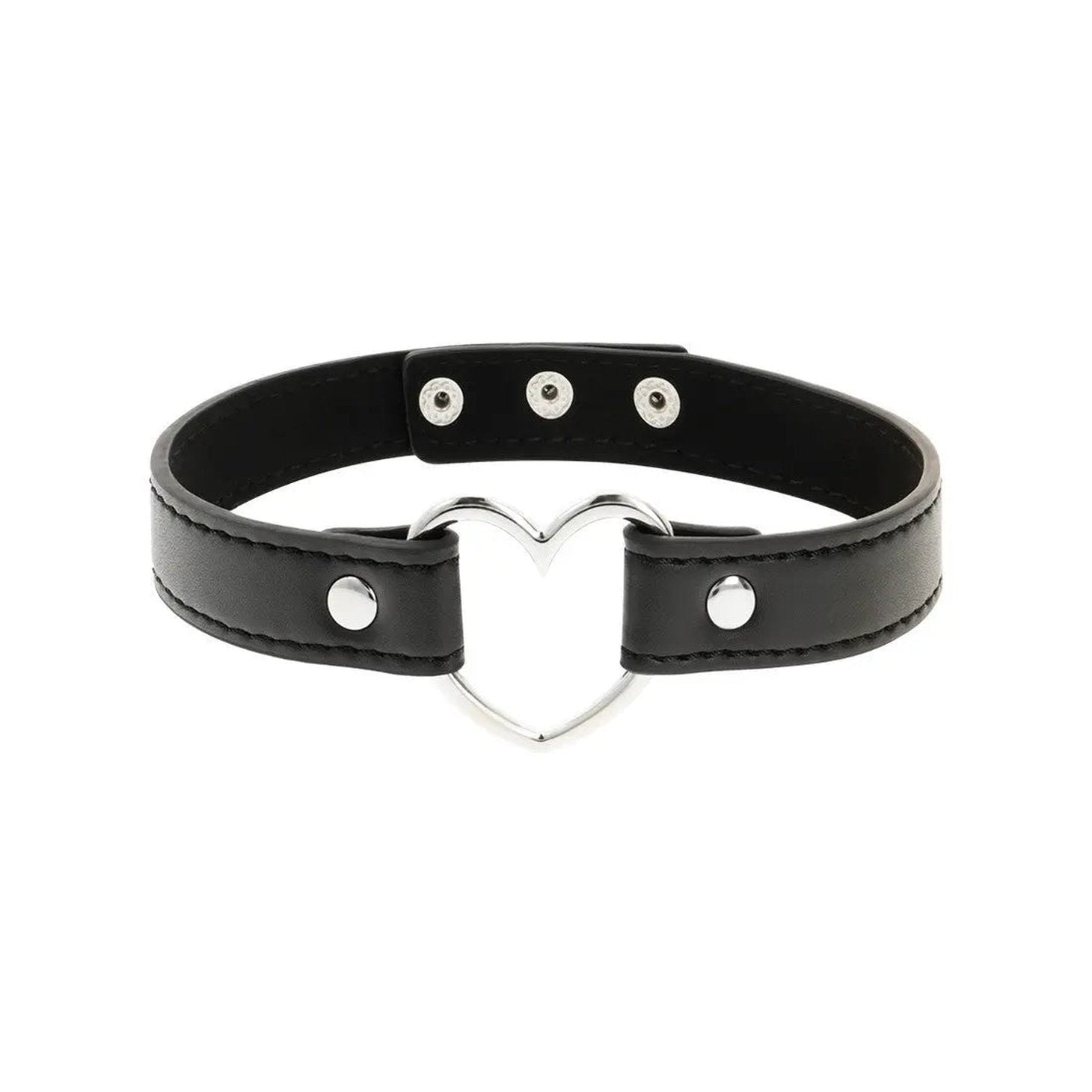 Choker in Pelle Vegana "Heart" - GoEstasy