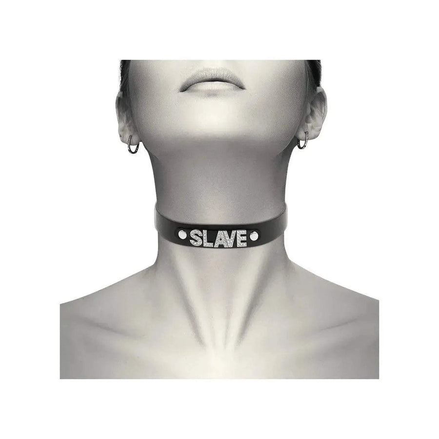 Choker in Pelle Vegana "Slave"