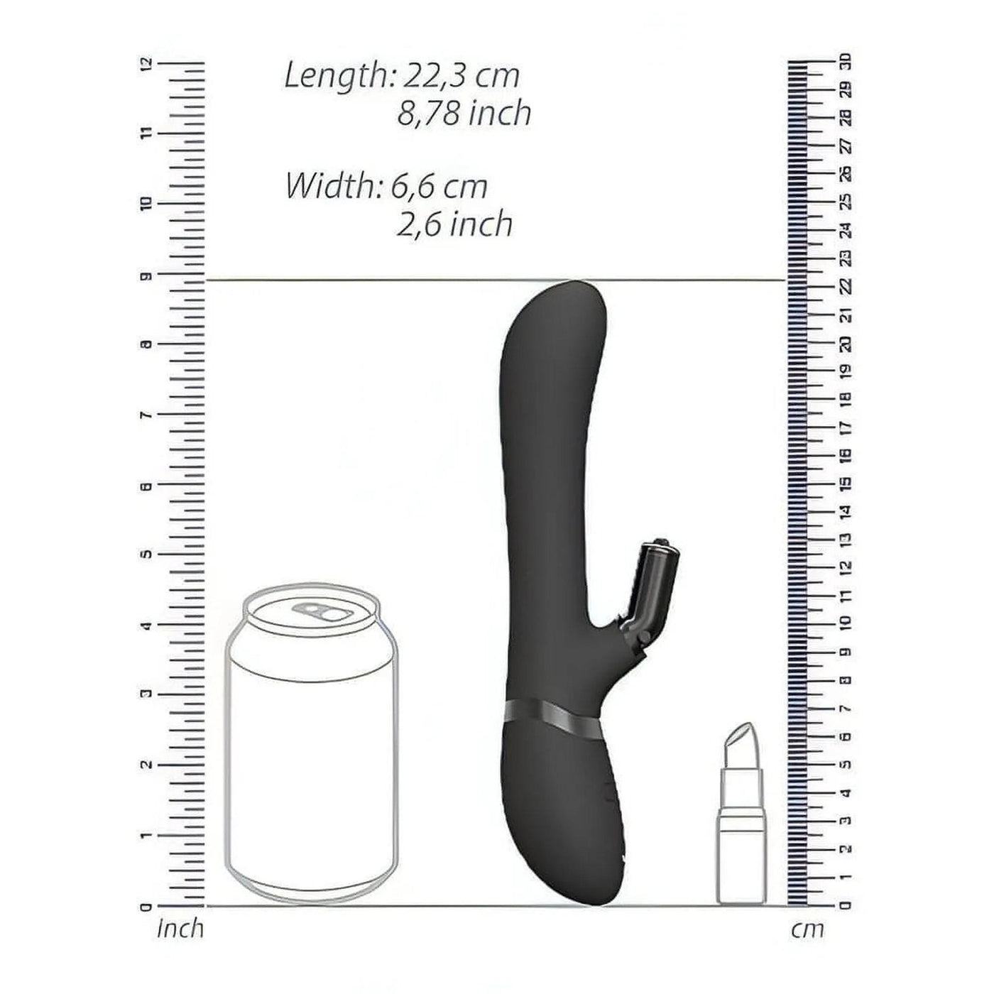 Chou Vibratore Rabbit con 4 testine intercambiabili