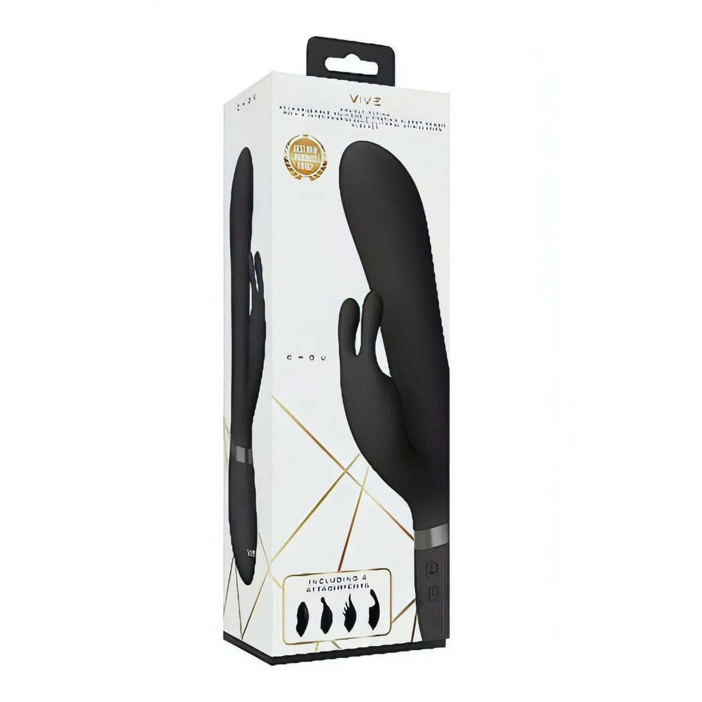 Chou Vibratore Rabbit con 4 testine intercambiabili
