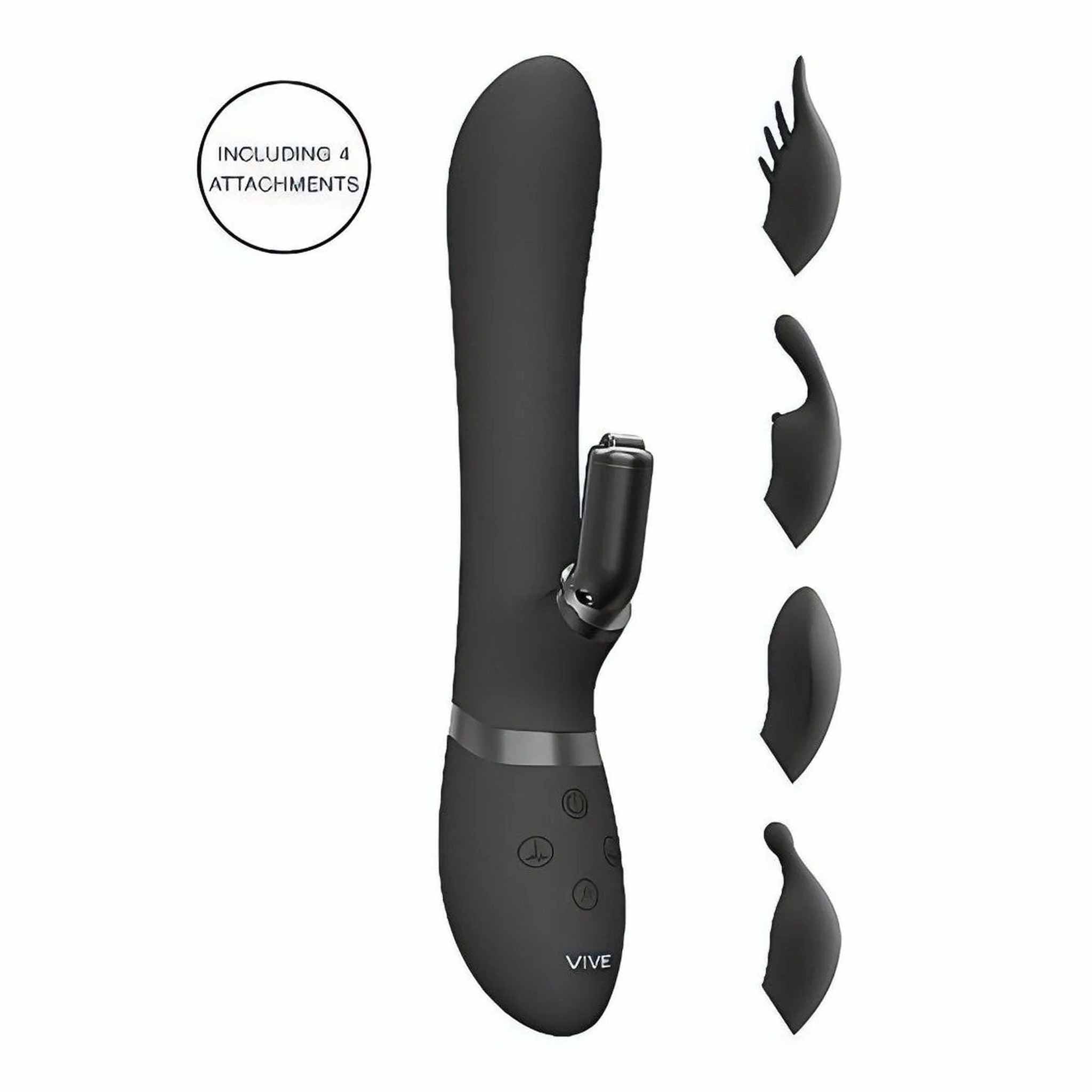 Chou Vibratore Rabbit con 4 testine intercambiabili
