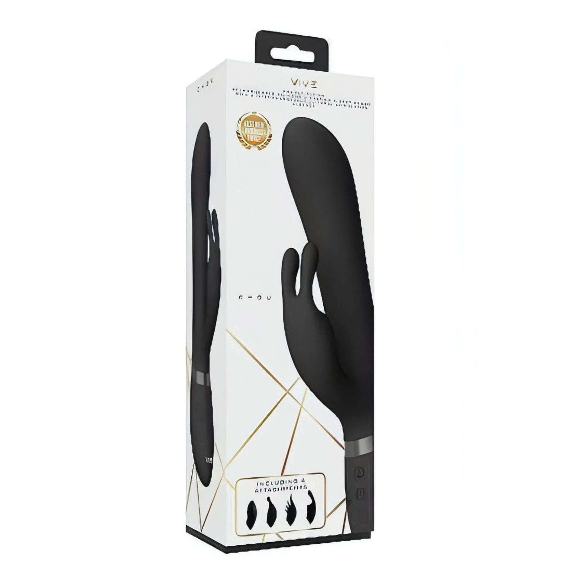 Chou Vibratore Rabbit con 4 testine intercambiabili