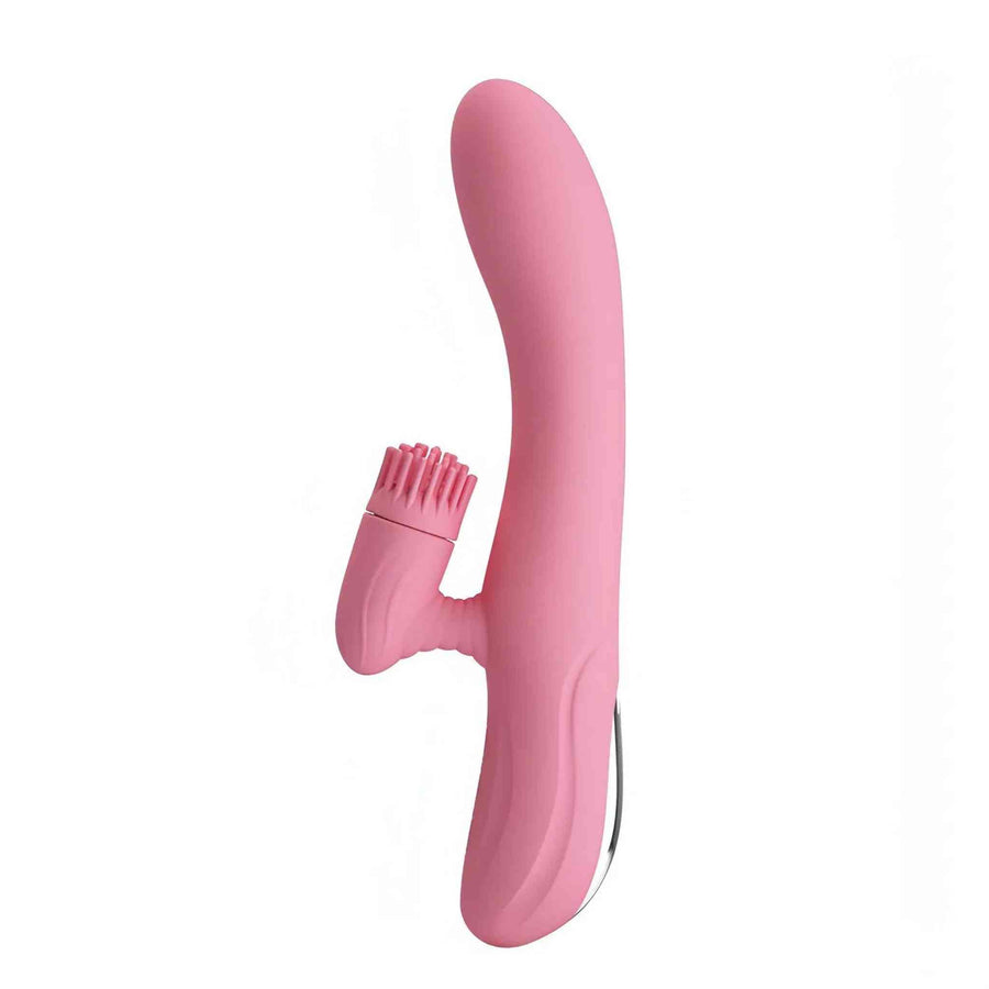 Chris Rabbit Vibrator with rotating clitoral stimulator - Silicone, Hypoallergenic, Rechargeable, 7 vibration modes
