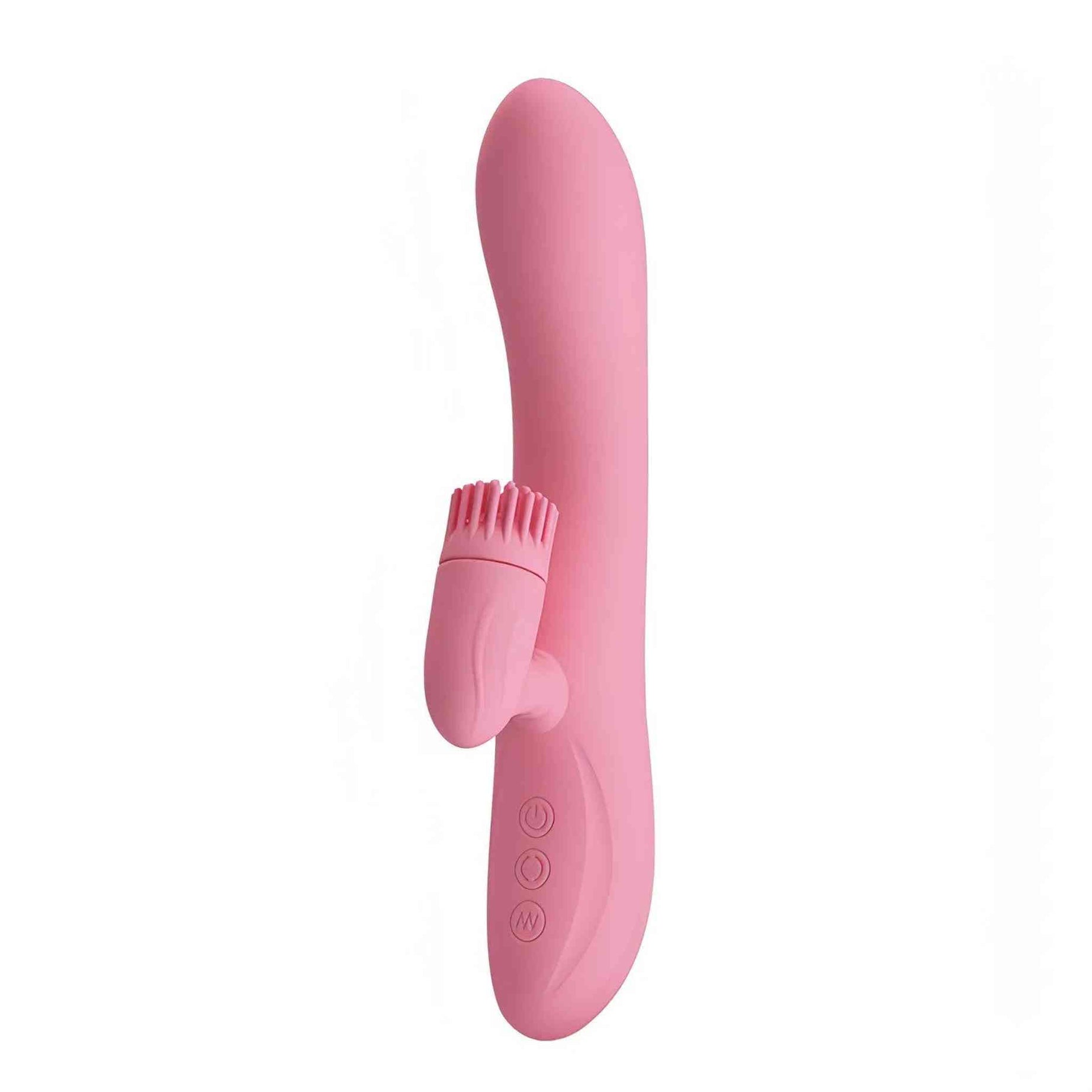 Chris Vibratore Rabbit con stimolatore clitorideo a rotazione - Silicone, Anallergico, Ricaricabile, 7 modalità di vibrazione