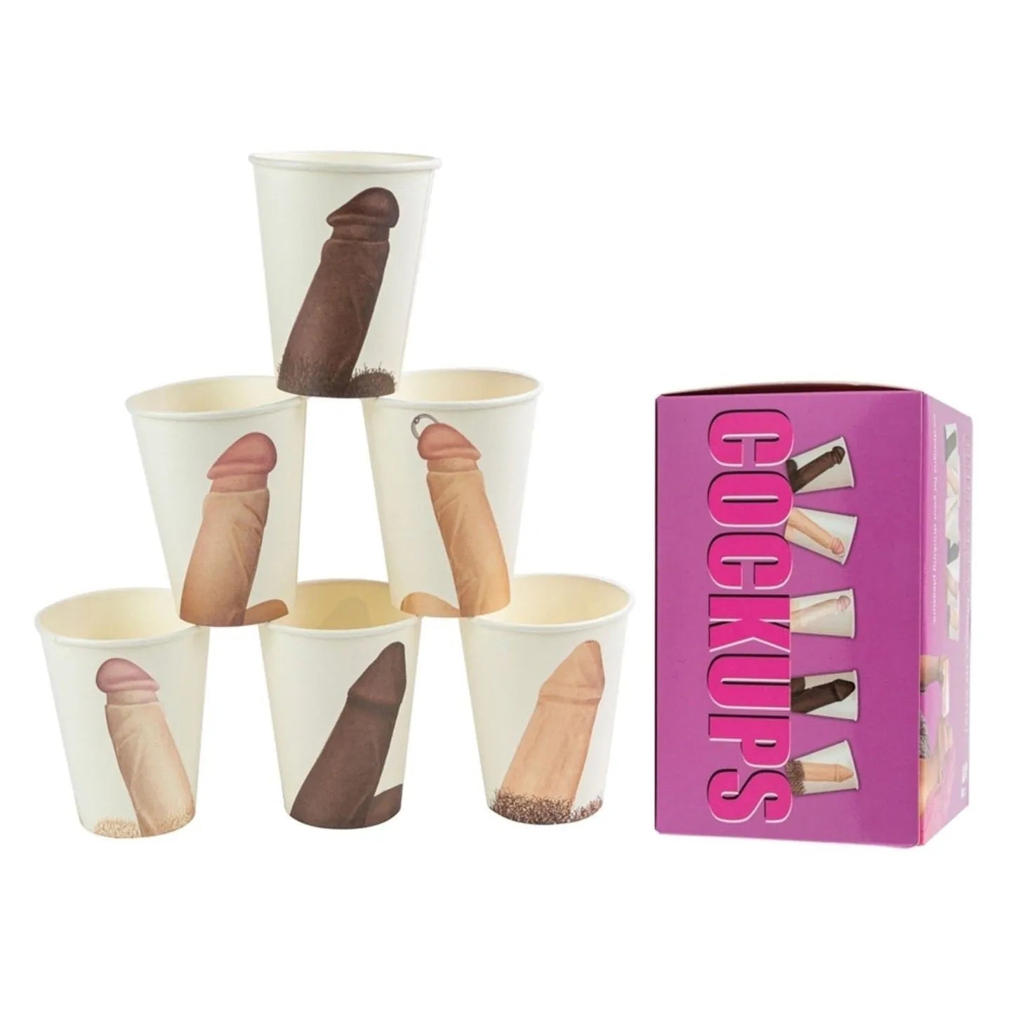 Cockups - Set da 6 bicchieri in carta riutilizzabile - GoEstasy