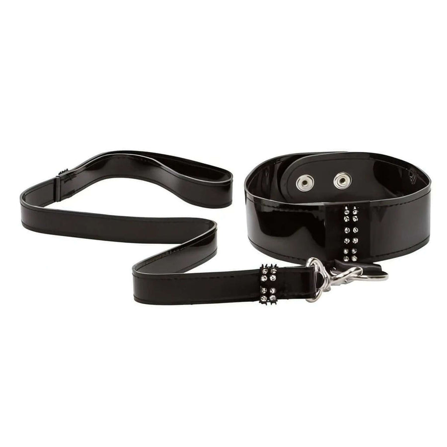 Collar y Guinazgter Efecto brillante - Conjunto de correa y collar de diamantes