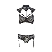 Completino Elegante in Pizzo Nero