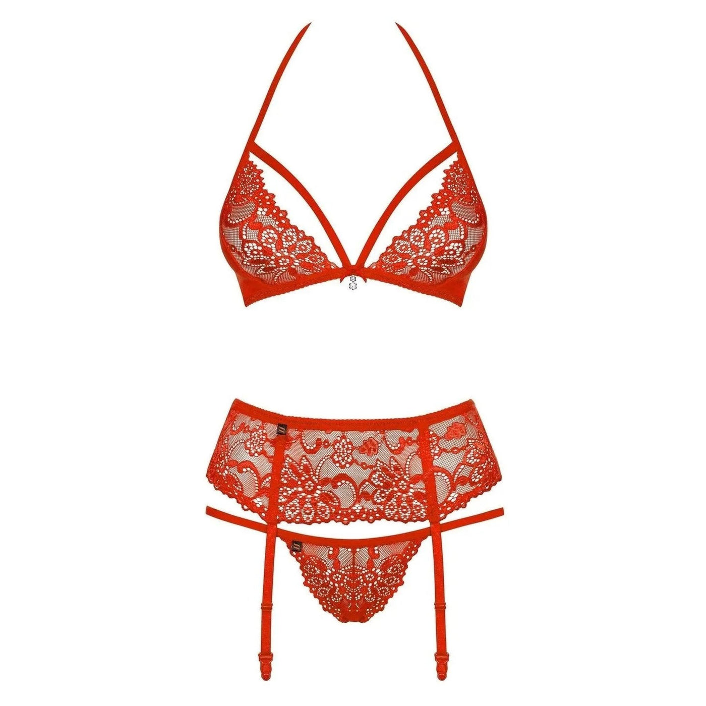 Completino Sexy Rosso 3 Pezzi - S/M
