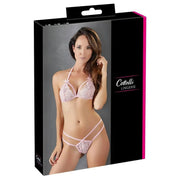 Completino in Pizzo Rosa con Seno Scopribile