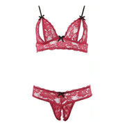 Completino Vinaccia con Reggiseno e Perizoma Aperti