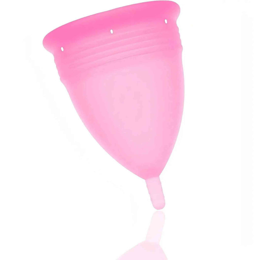 Menstruationstasse aus 100 % hypoallergenem Silikon – Größe L, Rosa