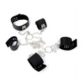 Einengender Ketten-Hogtie Schwarz – Leder, Schwarz