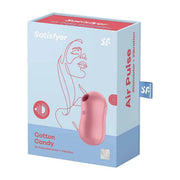 Cotton Candy Double Aire Pulse Vibrator - Light Red
