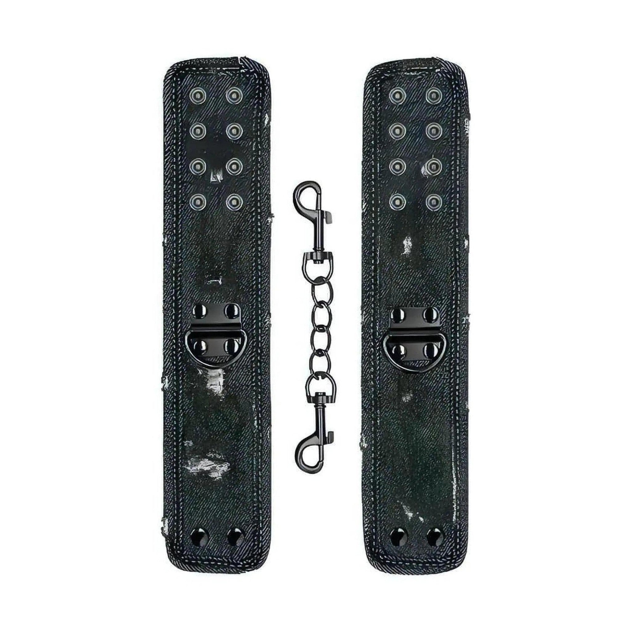 Denim Handcuffs - Roughend Denim Style - Black