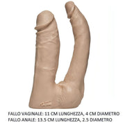 Dildo doppio penetrazione con aggancio vac-u-lock