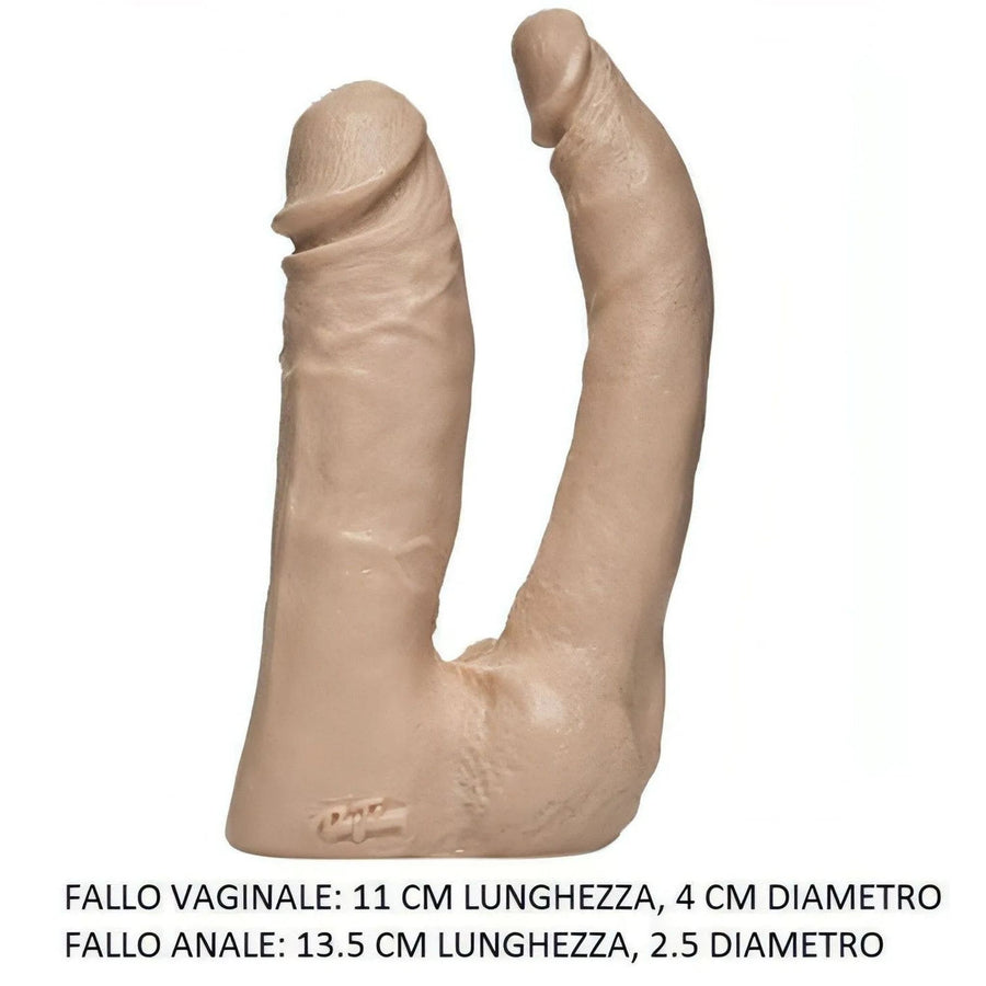Double penetration dildo with vac-u-lock attachment