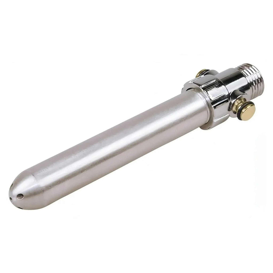 Analdusche aus Aluminium mit verstellbarem Brauseschlauchaufsatz und 4 Löchern an der Spitze