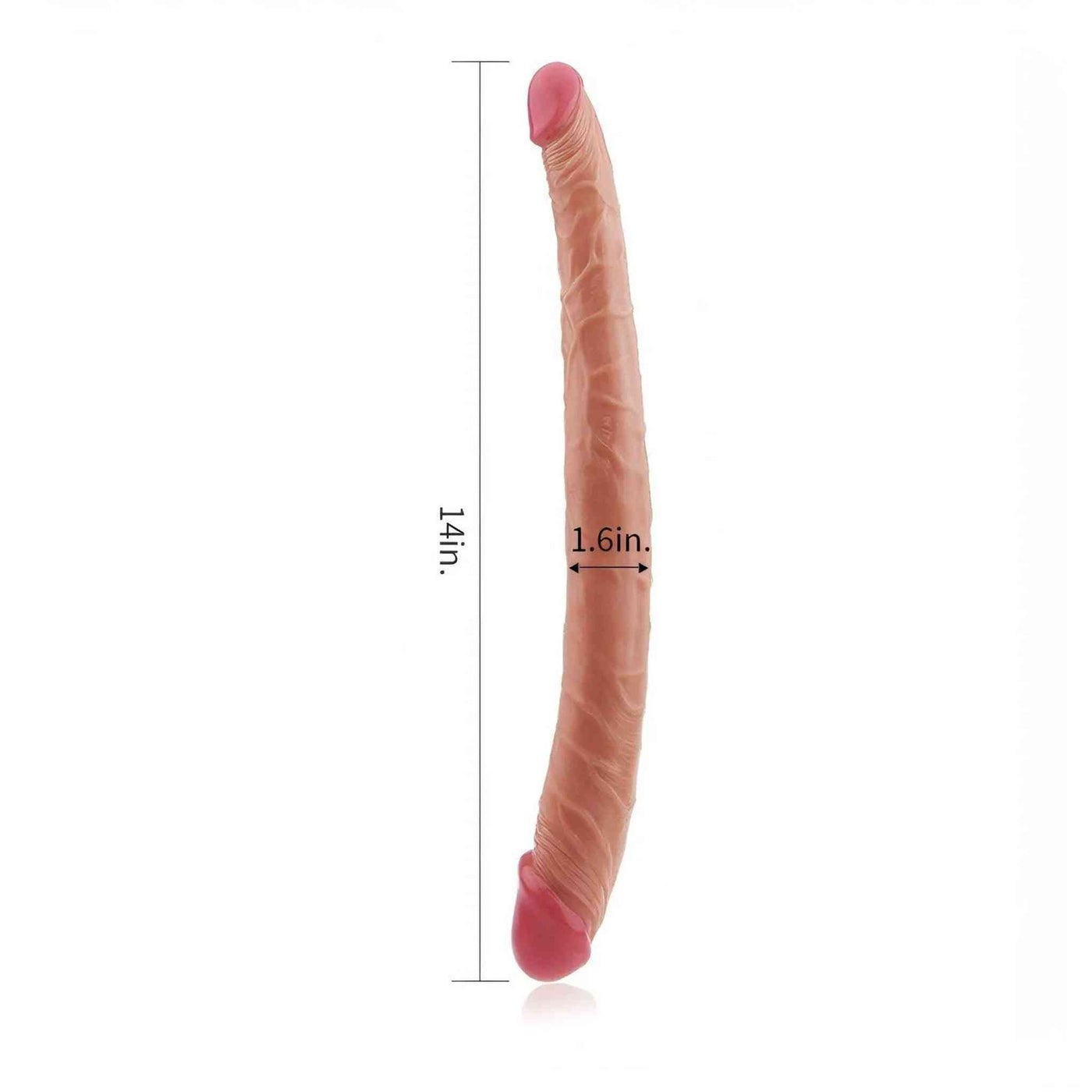Double Dong Ultra Realistico 14″ - Rosa Carne