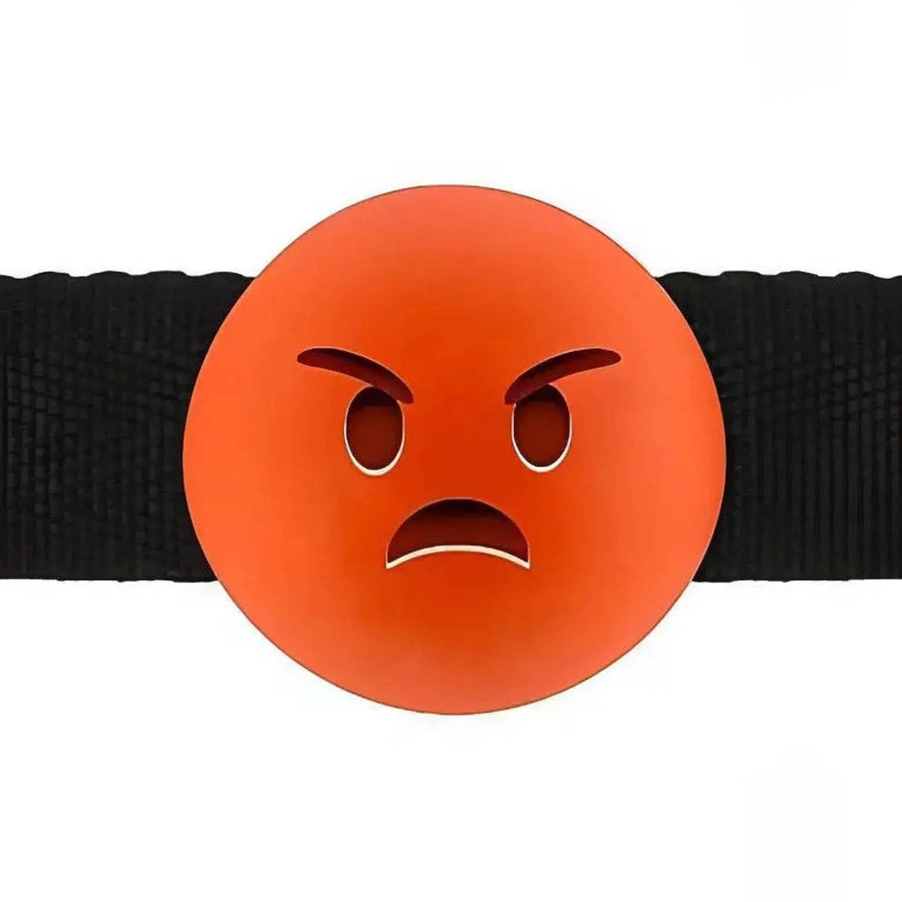 EmoGag - Ball-gag regolabile con faccina Emoji arrabbiata