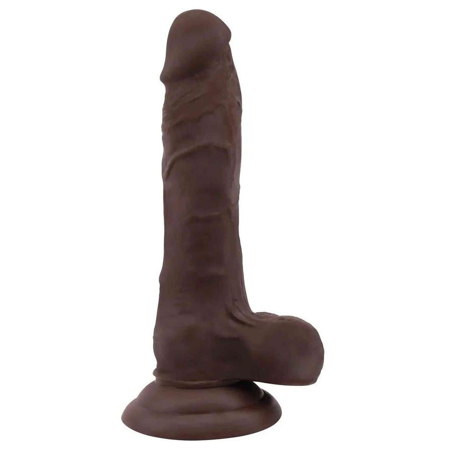 Extra realistic and super soft phallus with suction cup made in T-Skin - Mulatto