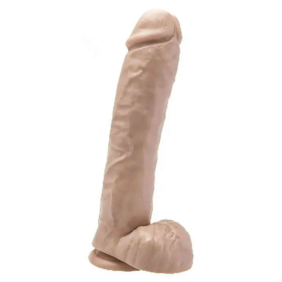 Maxi phallus with suction cup and testicles in Vital-Skin Technology - 28cm, Flesh Pink