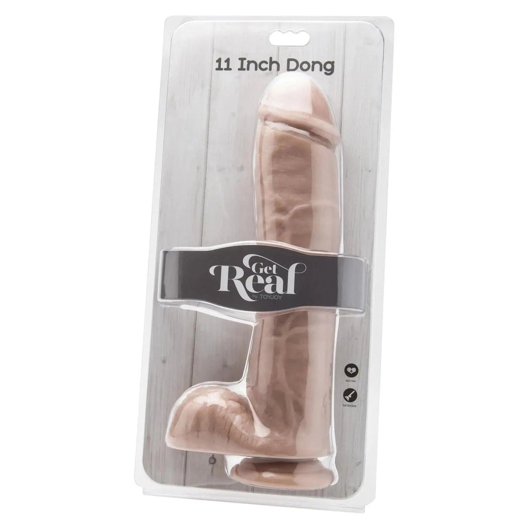 Fallo Maxi con ventosa e testicoli in Tecnologia Vital-Skin - 28cm, Rosa Carne