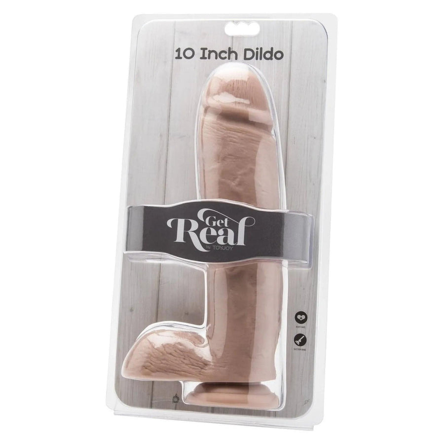 Maxi phallus with suction cup and testicles in Vital-Skin technology - 25.5cm - Flesh Pink