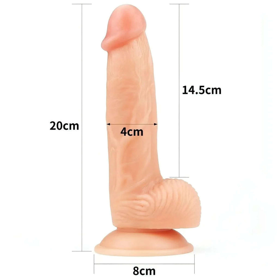 Realistic Phallus 14 cm with Suction Cup 100% Ultra Soft - Flesh Pink