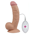 Realistic Phallus 20 cm with 100% Ultra Soft Suction Cup, Remote Controlled Vibration - Flesh Pink