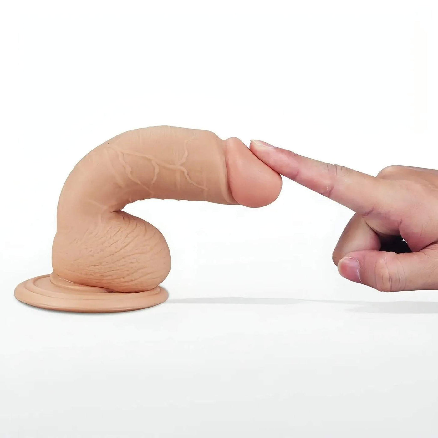 Fallo Realistico 7″ con ventosa e vibrazione regolabile con telecomando - Rosa Carne