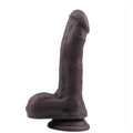 Dual Density Realistic Phallus With Suction Cup - Black