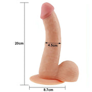 Fallo Realistico Morbido - 8.8″, Rosa Carne