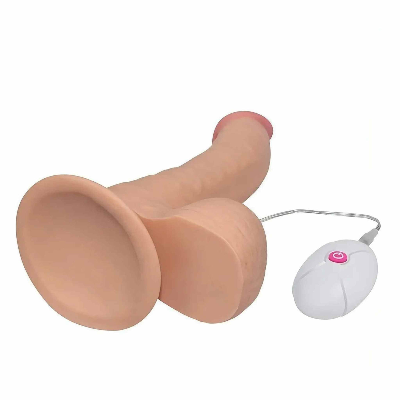 Fallo Realistico con Ventosa 100% Ultra Soft, Vibrazione con telecomando - 8.8″