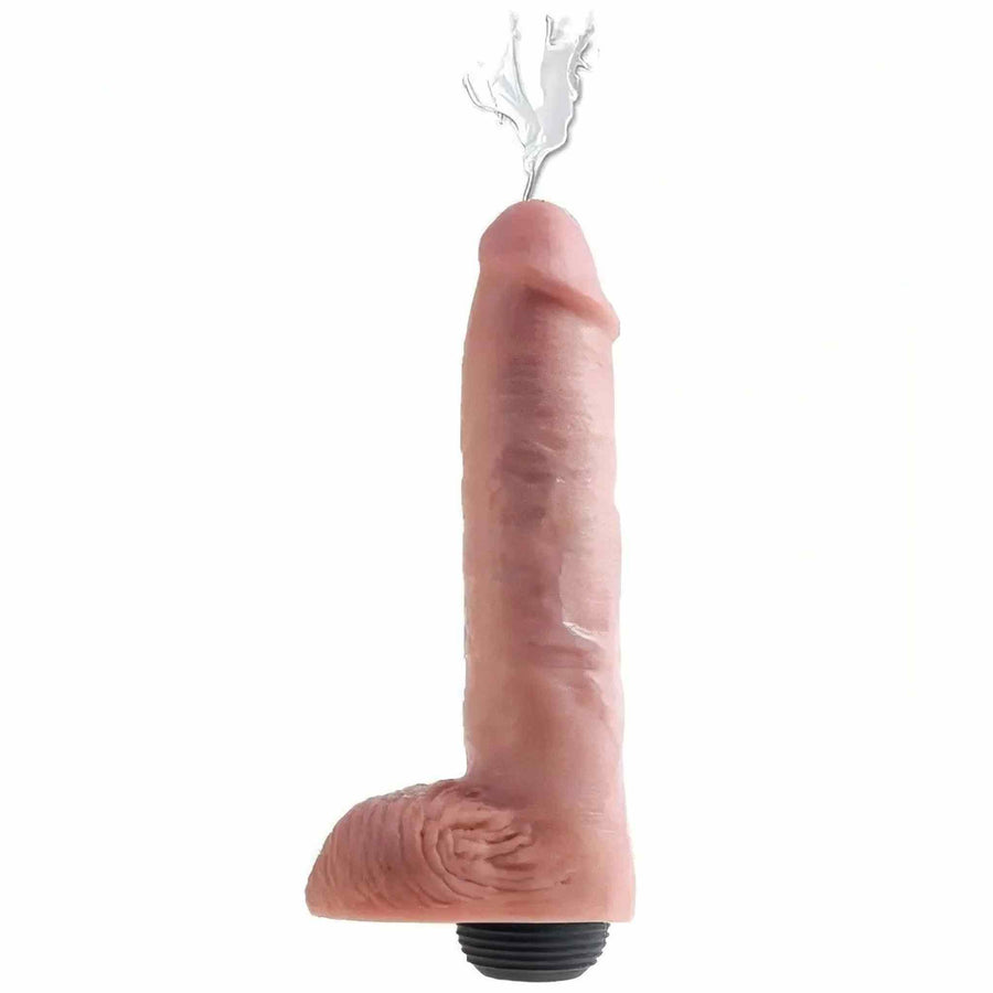 Realistic phallus with ejaculation system - 11'', Flesh Pink
