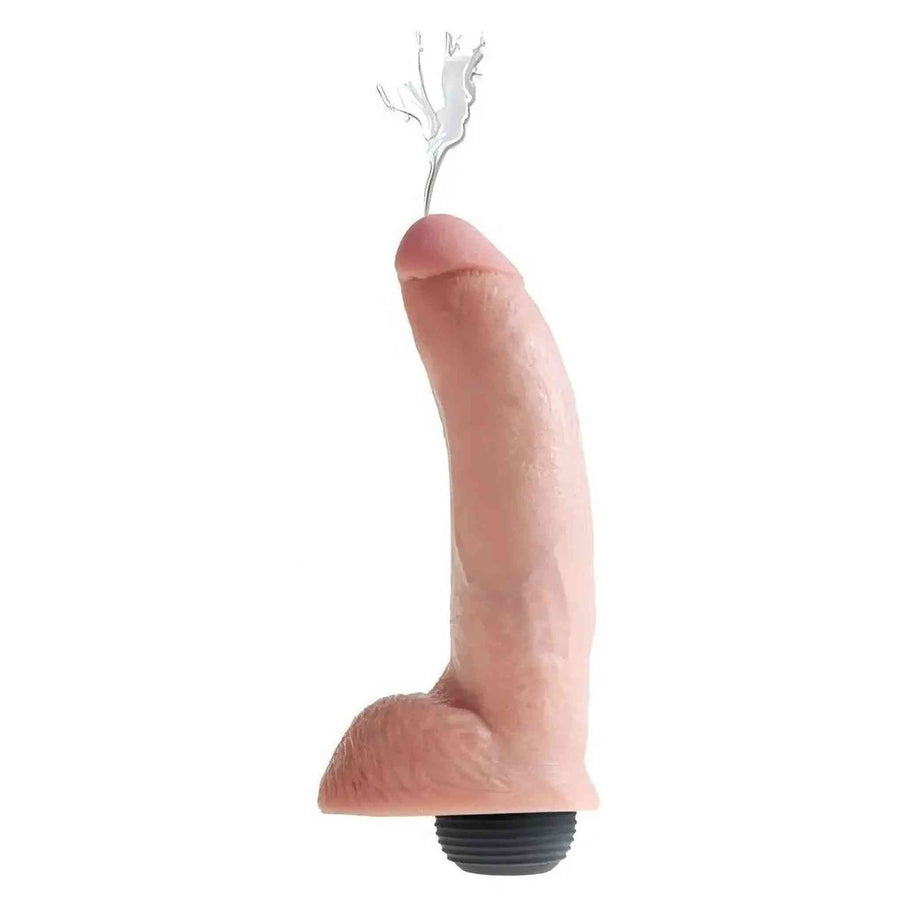 Realistic Phallus with ejaculation system - 9'', Flesh Pink