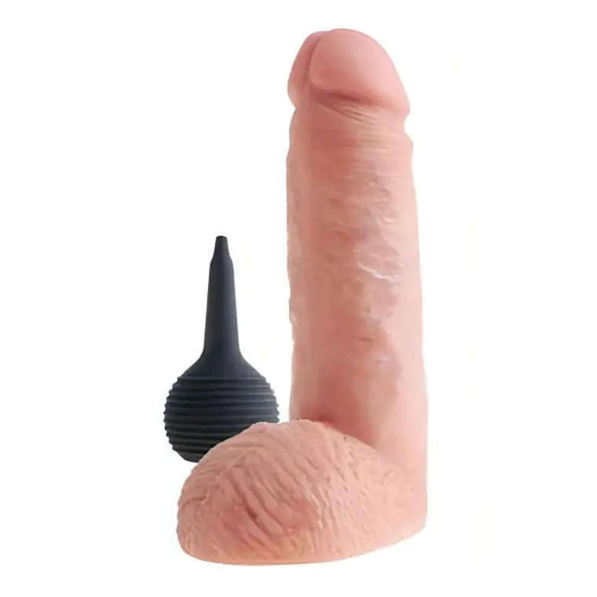 Fallo Realistico con sistema di eiaculazione - 8″, Rosa Carne