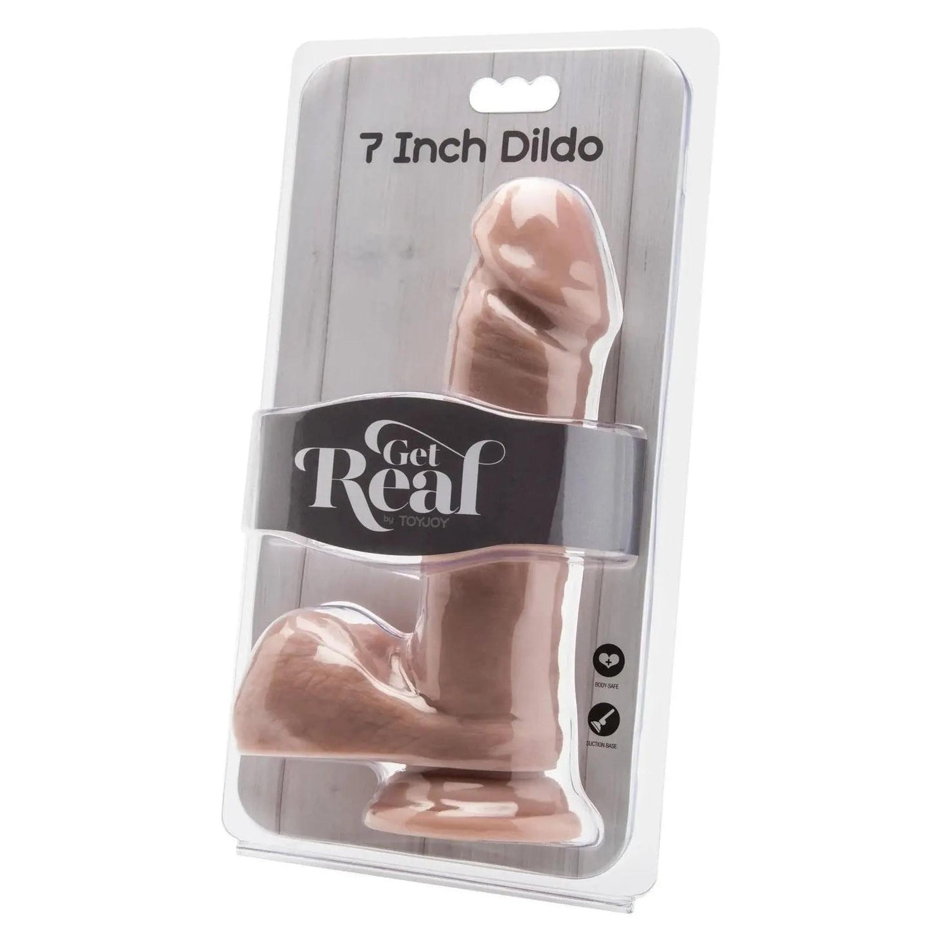 Fallo Realistico con ventosa e testicoli in tecnologia Vital-Skin - 18cm, Rosa carne