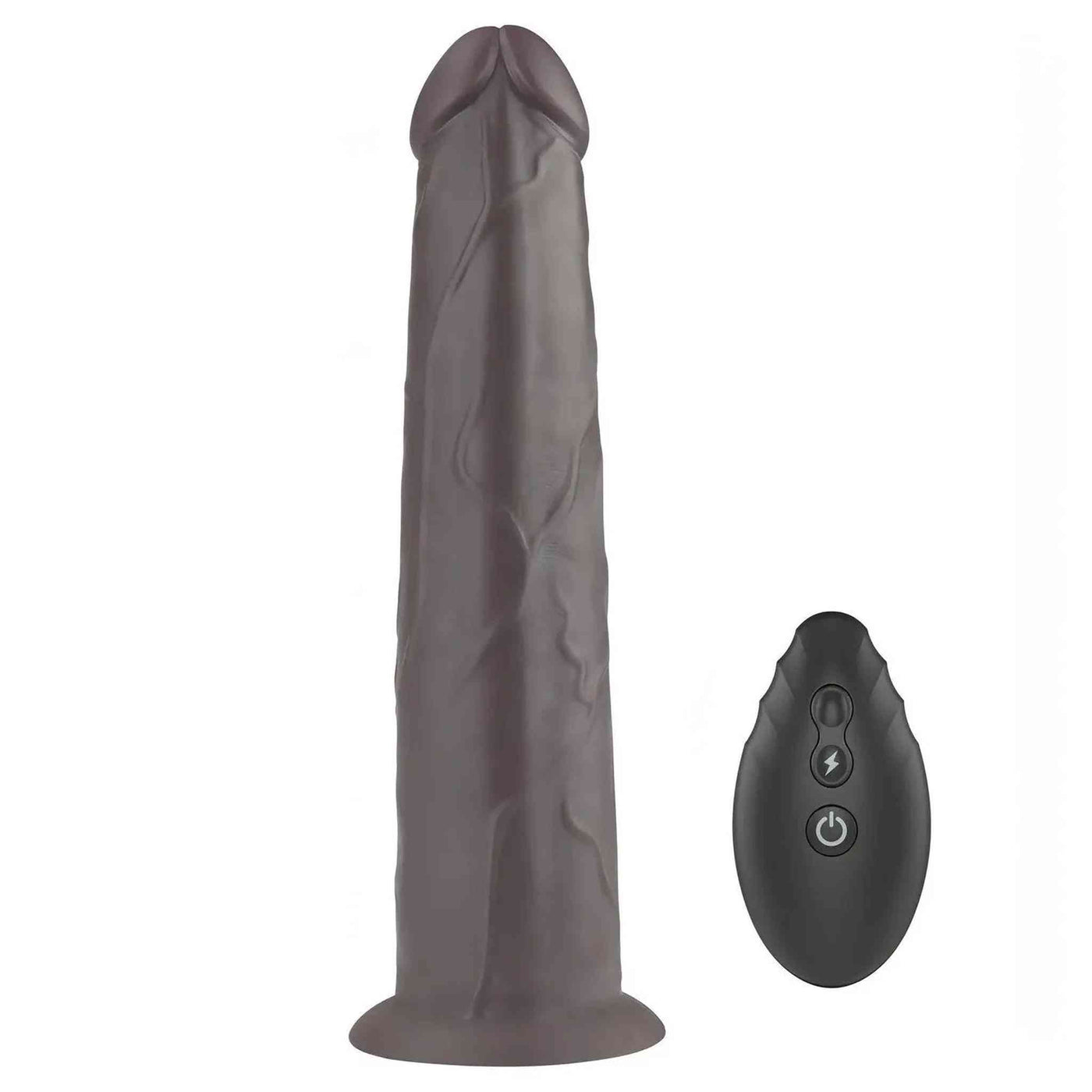 Fallo vibrante wireless nero in silicone con telecomando a due pulsanti