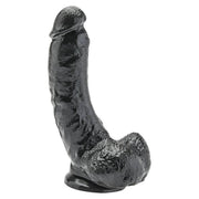 Fallo Ultrarealistico con testicoli e ventosa in tecnologia Vital-Skin - 20.5cm - Nero