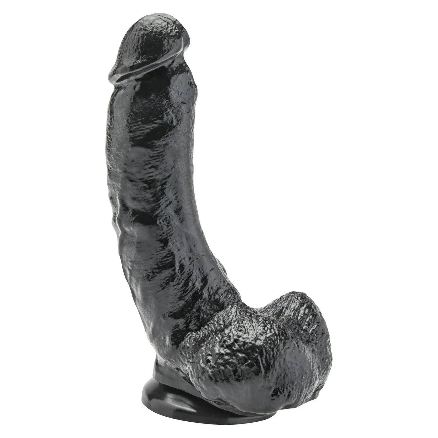 Fallo Ultrarealistico con testicoli e ventosa in tecnologia Vital-Skin - 20.5cm - Nero
