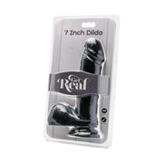 Fallo Ultrarealistico con ventosa e testicoli in tecnologia Vital-Skin - 18cm - Nero