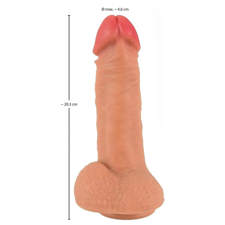 Real Nature Boy Silicone Dildo 19.5 cm - Flesh Pink