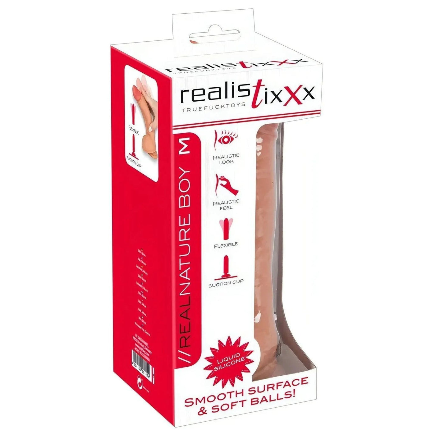 Fallo in Silicone Real Nature Boy 19.5 cm - Rosa Carne