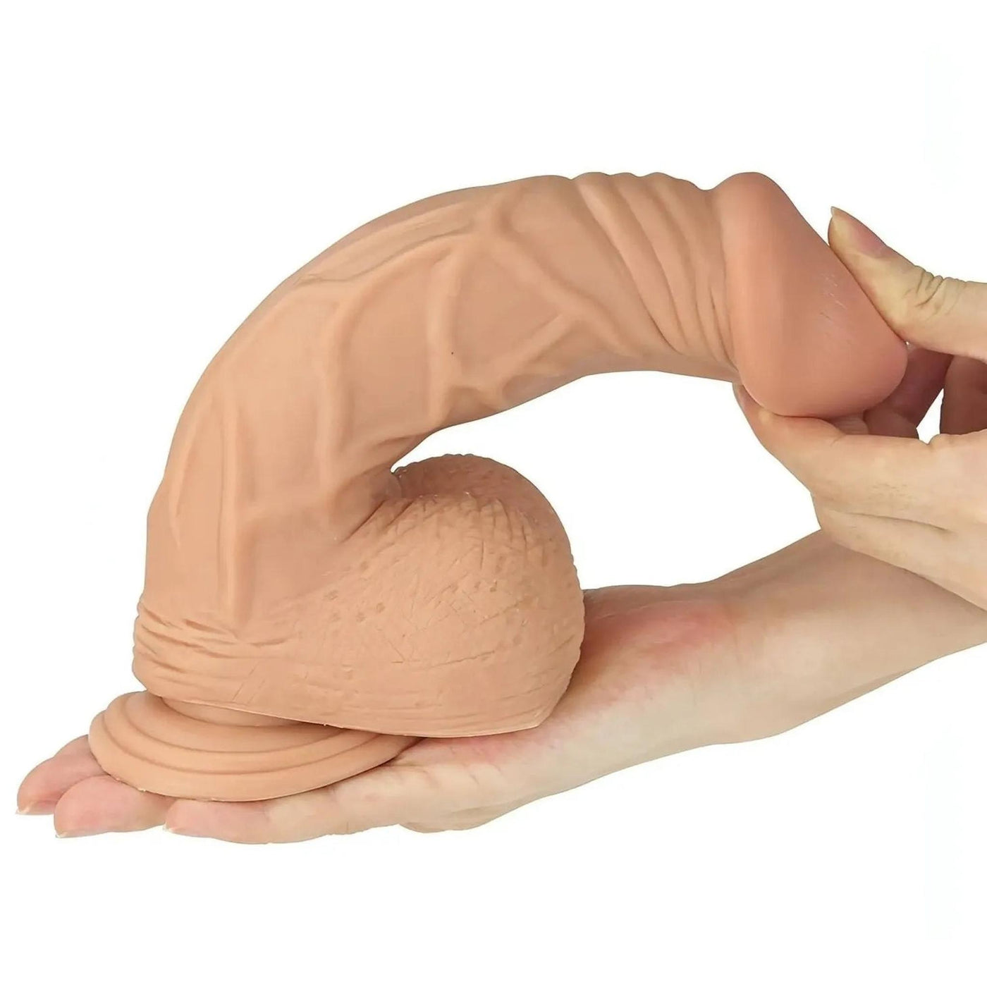 Fallo realisitico con testicoli e ventosa 9″ - Rosa Carne