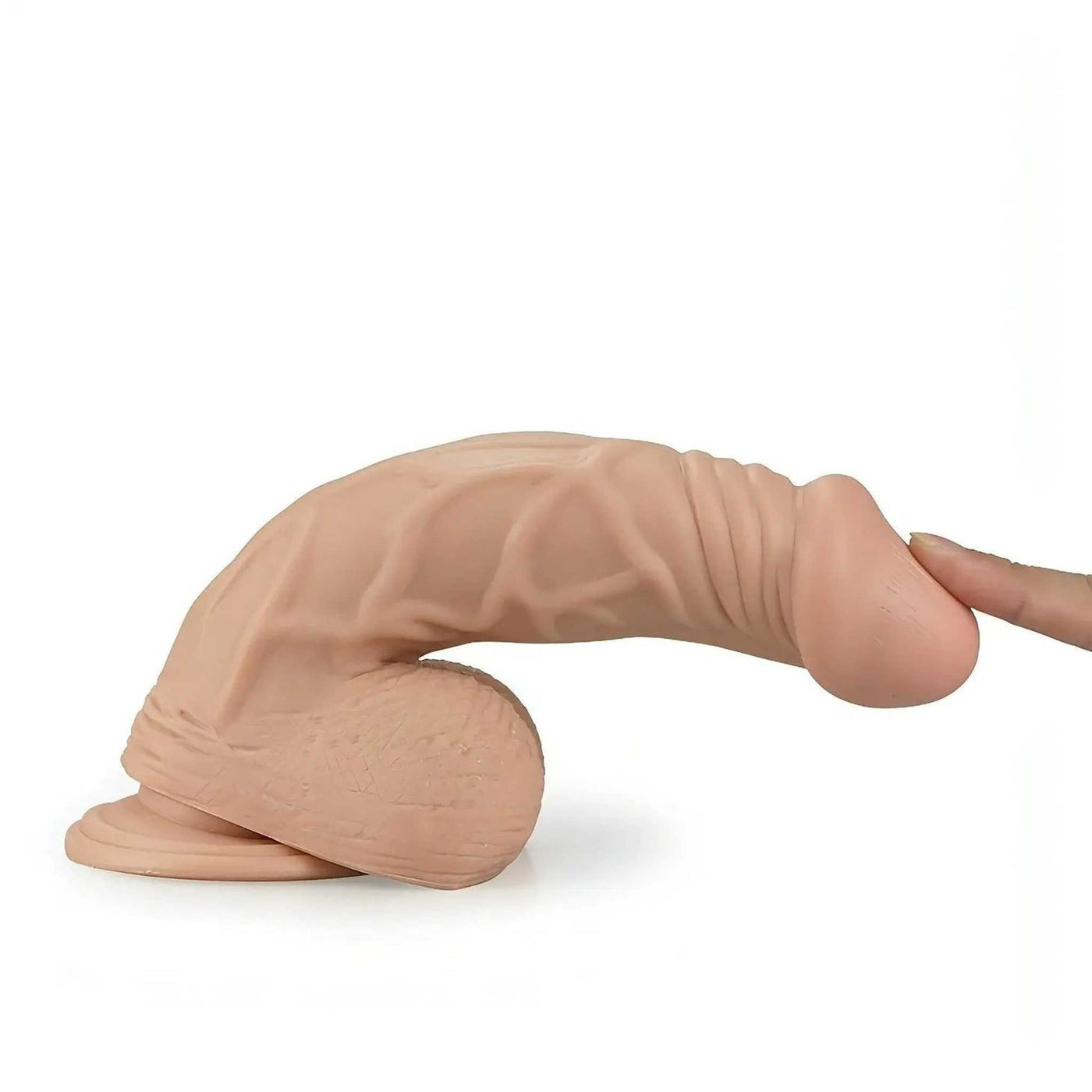 Fallo realisitico con testicoli e ventosa 9″ - Rosa Carne