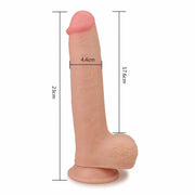 Fallo realistico con pelle scorrevole come un membro vero - 8.25 ″, Rosa Carne